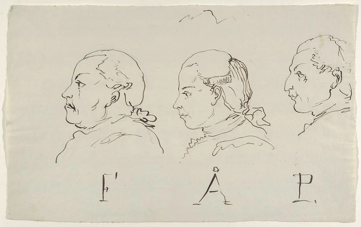 Three Portraits in Profile — Carl August Ehrensvärd