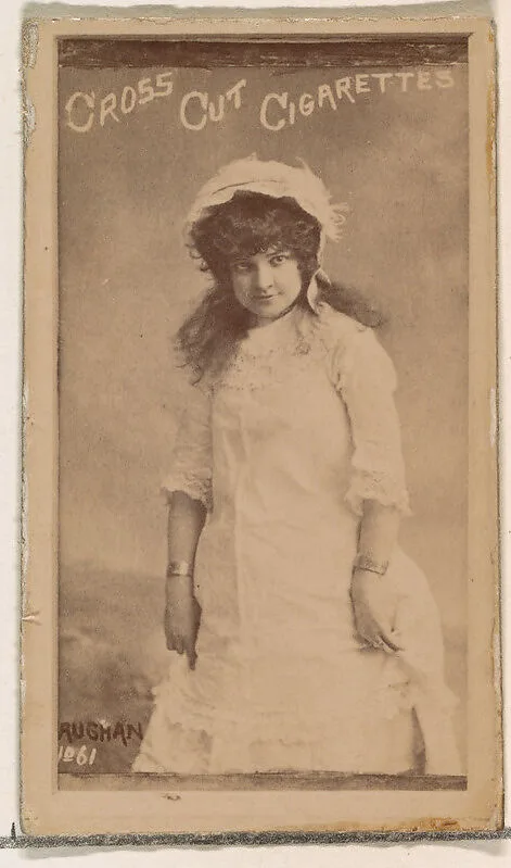 Card Number 61, Rughan, from the Actors and Actresses series (N145-1) issued by Duke Sons & Co. to promote Cross Cut Cigarettes — W. Duke, Sons & Co.