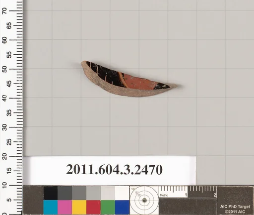 Terracotta fragment of a kylix: eye-cup (drinking cup)?