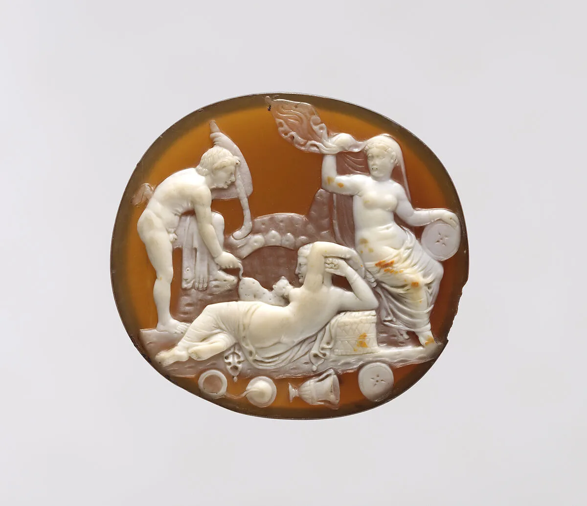 Sardonyx cameo with a Bacchic group — Unknown