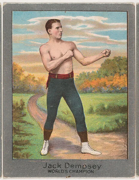 Jack Dempsey, from the Champion Athlete and Prize Fighter series (T220), issued by Mecca and Tolstoi Cigarettes — Tolstoi Cigarettes|Mecca Cigarettes