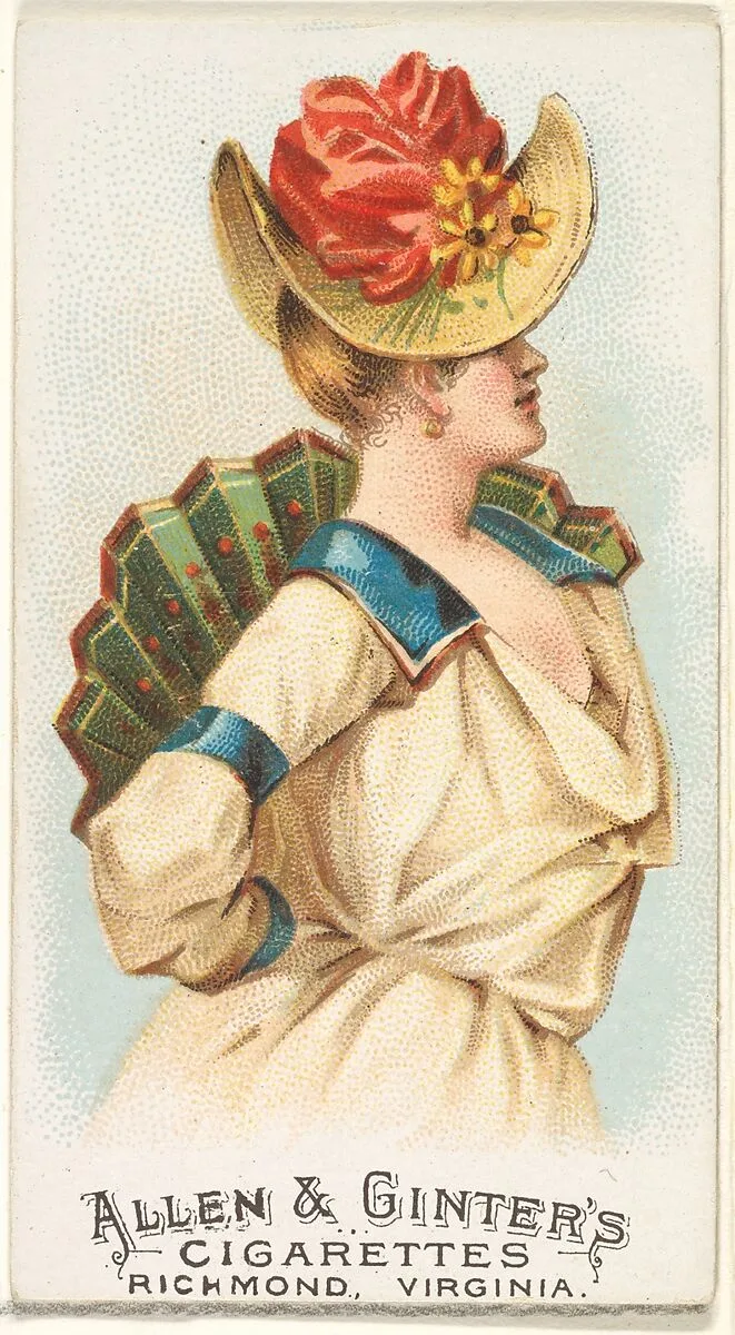 Plate 24, from the Fans of the Period series (N7) for Allen & Ginter Cigarettes Brands — Allen & Ginter|Schumacher & Ettlinger