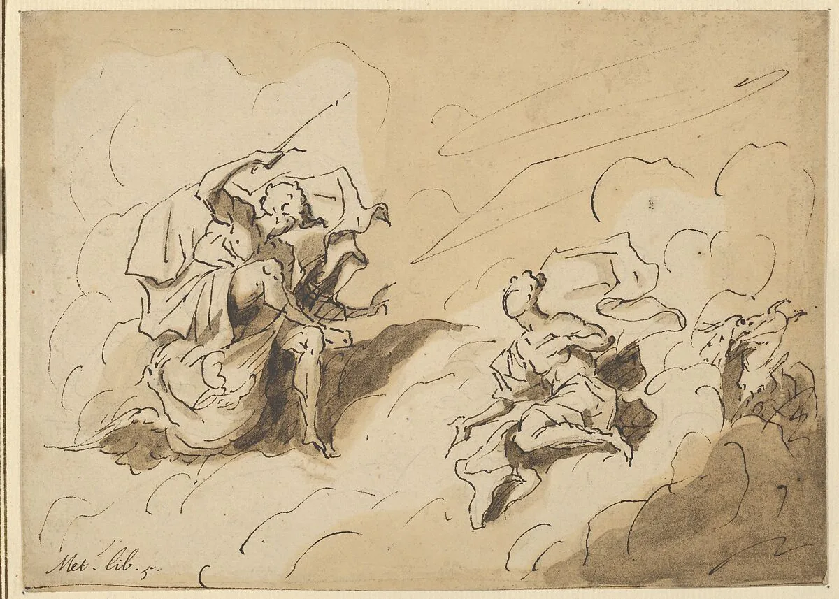 Ceres pleading with Jove for the Return of Prosperpina: Ovid, Metamorphoses, Book V — Thomas Carwitham