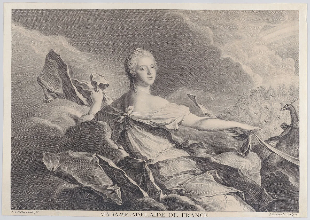Madame Adelaide de France — Marie Adélaïde de France|Jean Marc Nattier|Jacques Firmin Beauvarlet