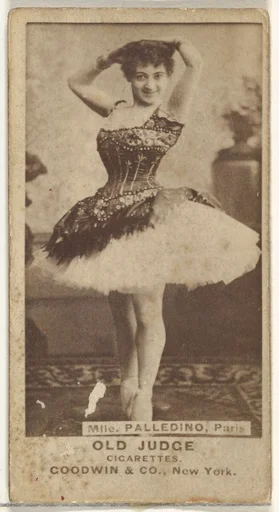 Mlle. Palledino, Paris, from the Actors and Actresses series (N171) for Old Judge Cigarettes