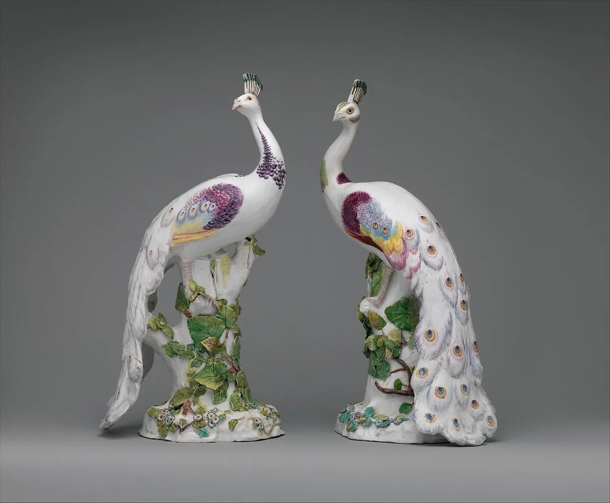 Peacock (one of a pair) — Chelsea Porcelain Manufactory