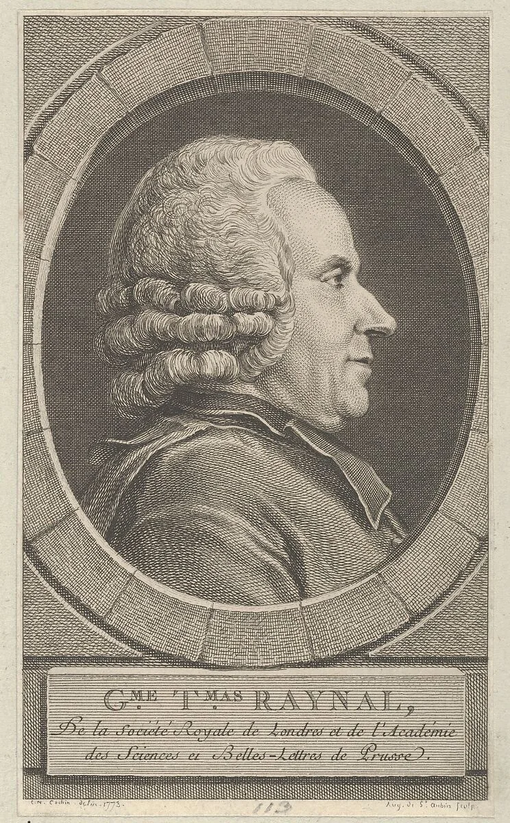 Portrait of Guillaume-Thomas Raynal — Augustin de Saint-Aubin|Charles Nicolas Cochin II|Charles Nicolas Cochin II