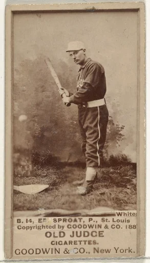 Sproat, Pitcher, St. Louis Whites, from the Old Judge series (N172) for Old Judge Cigarettes