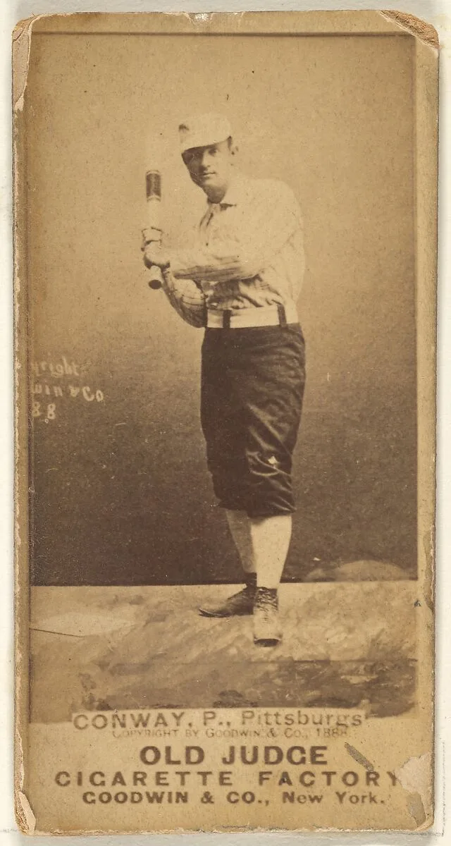 Pete Conway, Pitcher, Pittsburgh, from the Old Judge series (N172) for Old Judge Cigarettes — Goodwin & Company