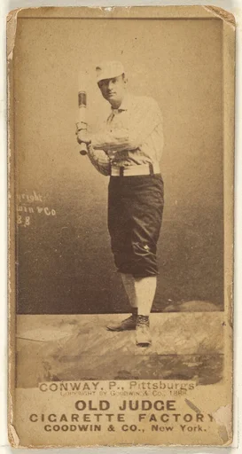 Pete Conway, Pitcher, Pittsburgh, from the Old Judge series (N172) for Old Judge Cigarettes