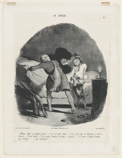 Allons haut! Y sommes-nous? . . . from La Chasse, published in Le Charivari, November 11, 1843