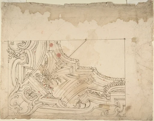 Design for Corner of a Cove (recto); Designs for a Ceiling (?) (verso)