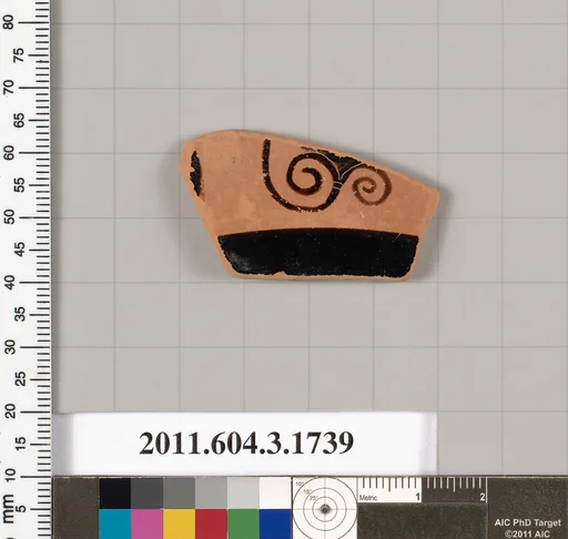 Terracotta fragment of a kylix: Lip cup (drinking cup)