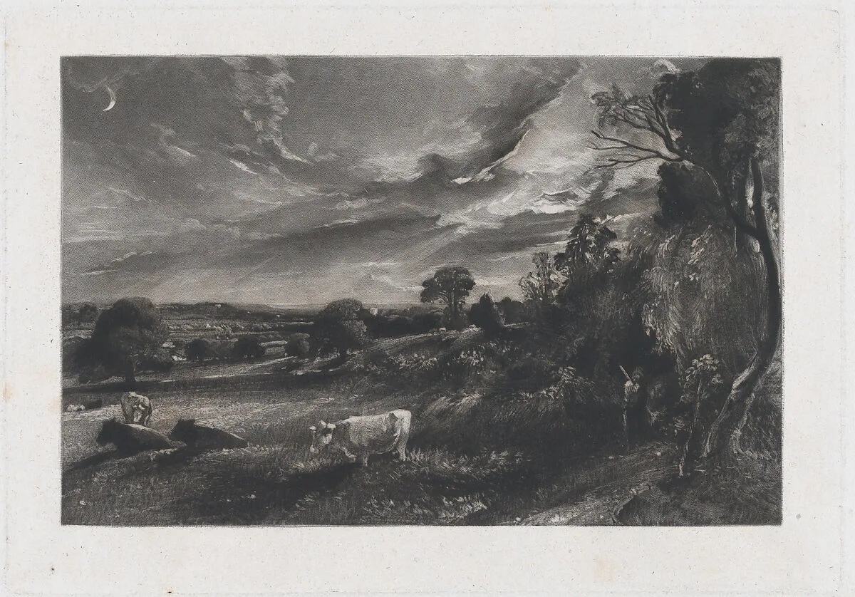 Summer Evening — David Lucas|John Constable