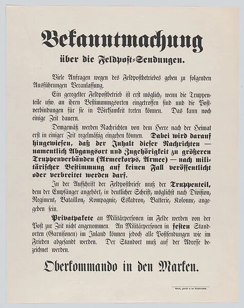 Bekanntmachung — Anonymous