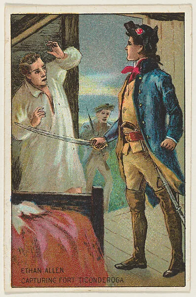 Ethan Allen Capturing Fort Ticonderoga, from the "Historical Events" series (T70), issued with Just Suits Cut Plug Tobacco — Unknown