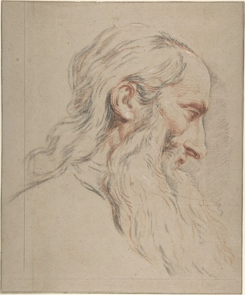 Head of a Bearded Man — Jean Restout le jeune