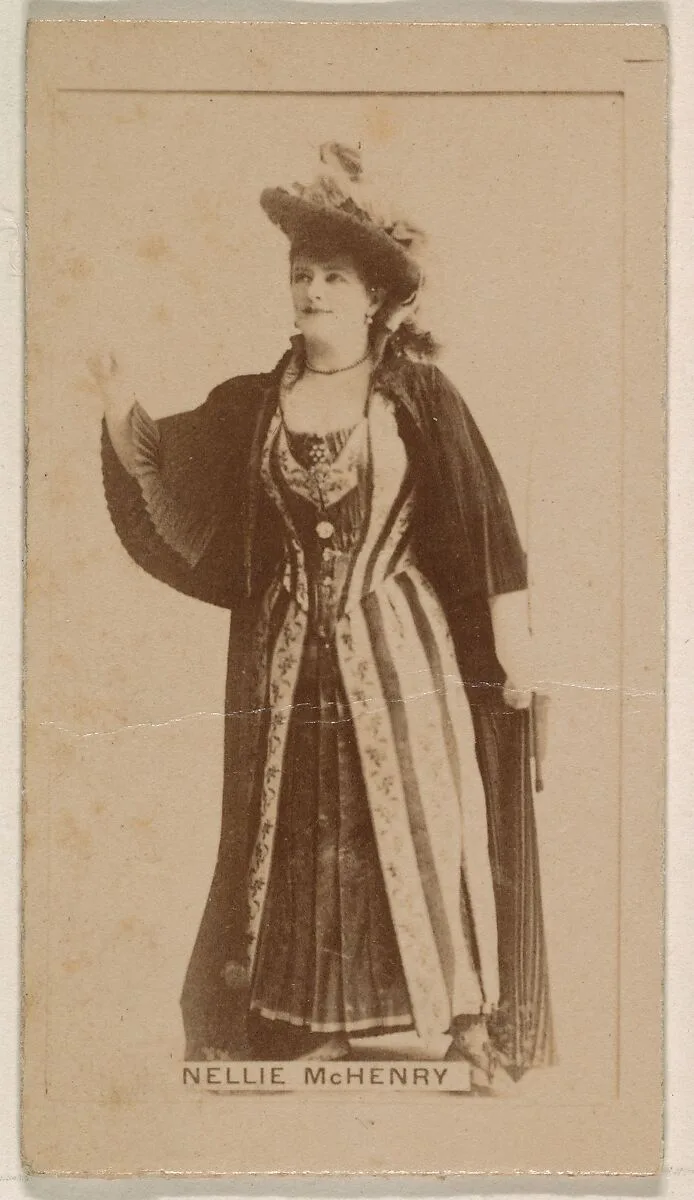 Nellie McHenry, from the Actresses series (N245) issued by Kinney Brothers to promote Sweet Caporal Cigarettes — Kinney Brothers Tobacco Company