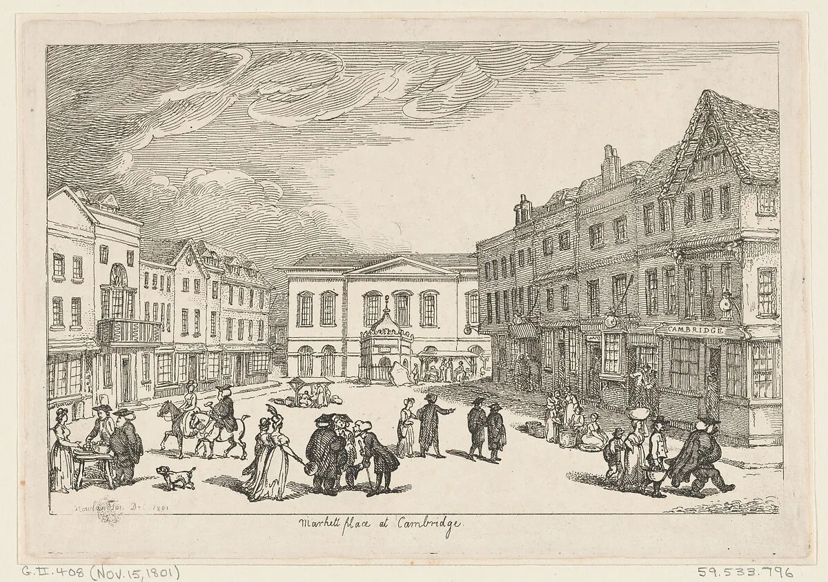 Market Place at Cambridge — Thomas Rowlandson