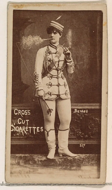 Card Number 337, Bardell, from the Actors and Actresses series (N145-1) issued by Duke Sons & Co. to promote Cross Cut Cigarettes — W. Duke, Sons & Co.