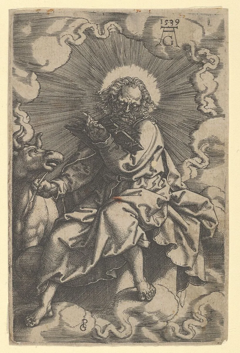 Saint Luke, from The Four Evangelists — Heinrich Aldegrever|Georg Pencz