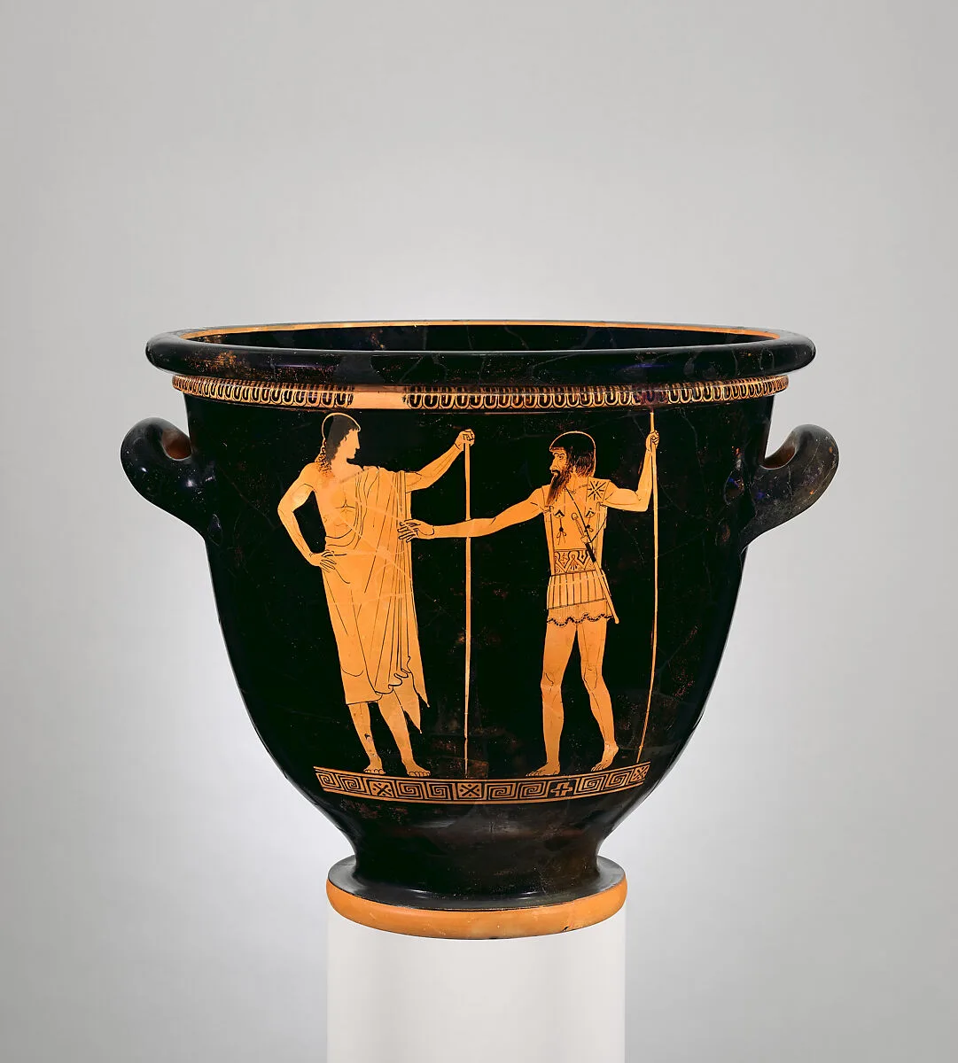 Terracotta bell-krater (bowl for mixing wine and water) — Achilles Painter