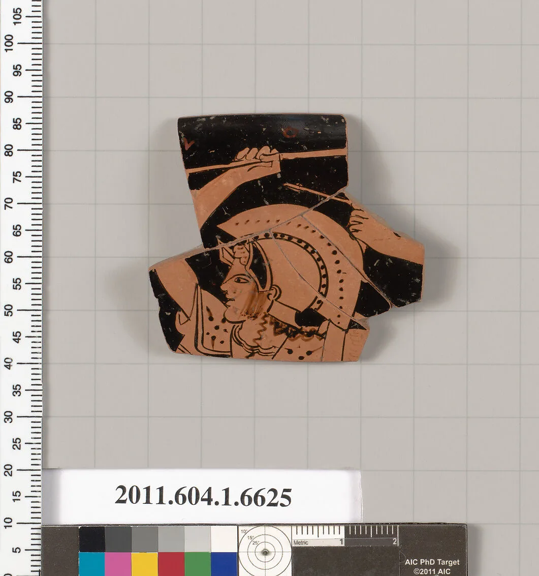 Terracotta rim fragment of a kylix (drinking cup) — Unknown
