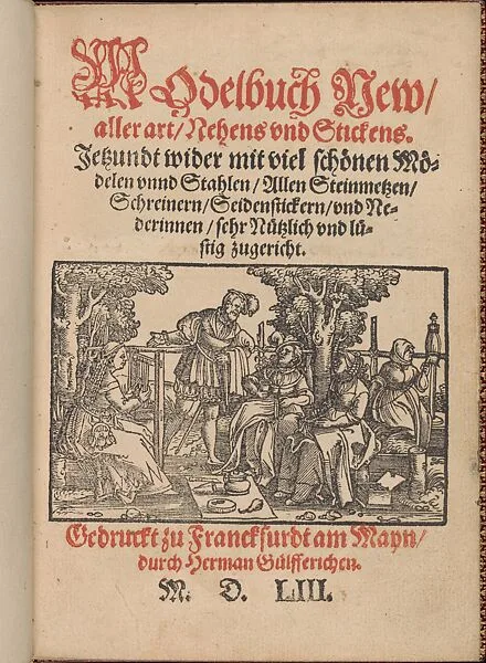Title page from Modelbuch new, aller Art, Nehens und Stickens (page 1r) — Hermann Gülfferich|Riviere & Son(s)