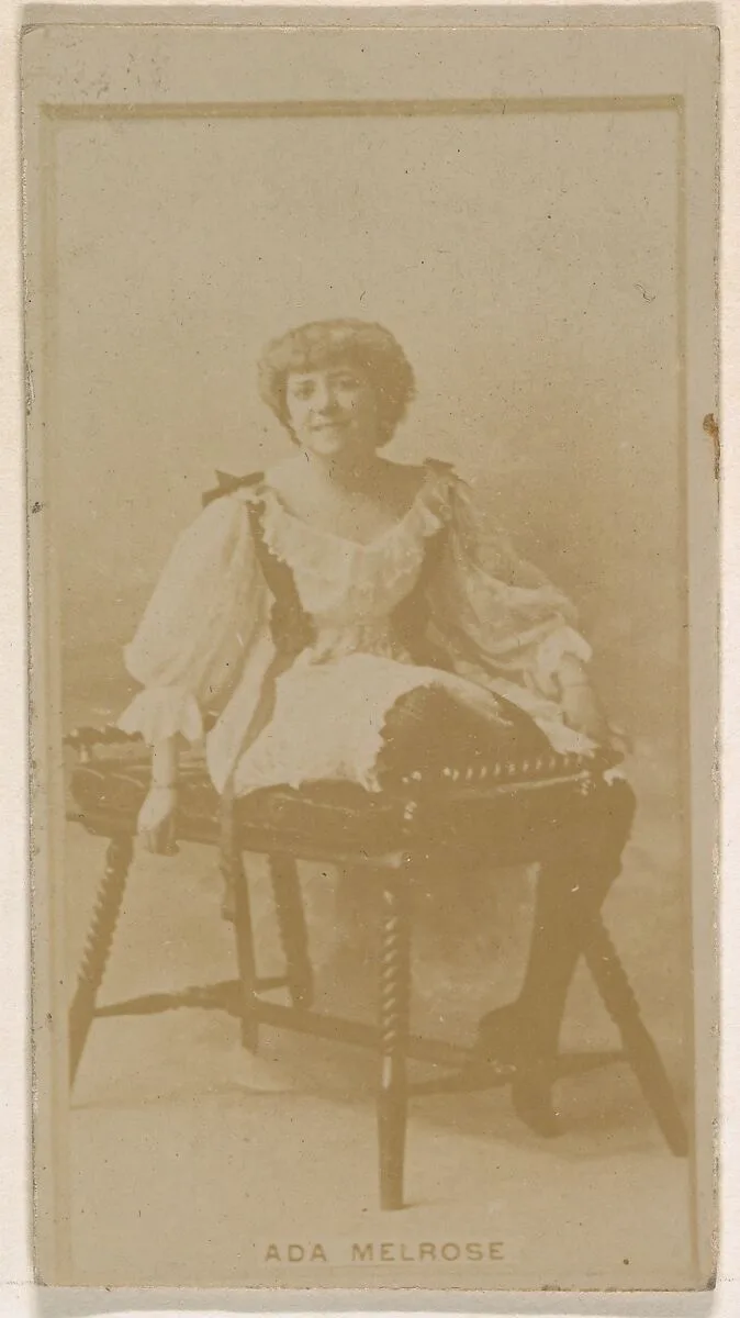 Ada Melrose, from the Actresses series (N245) issued by Kinney Brothers to promote Sweet Caporal Cigarettes — Kinney Brothers Tobacco Company