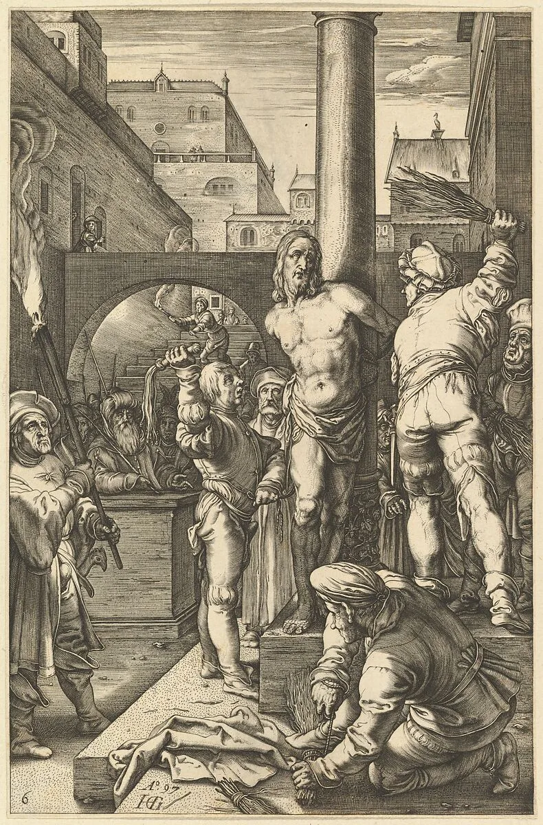 The Flagellation, from "The Passion of Christ" — Hendrick Goltzius|Anonymous