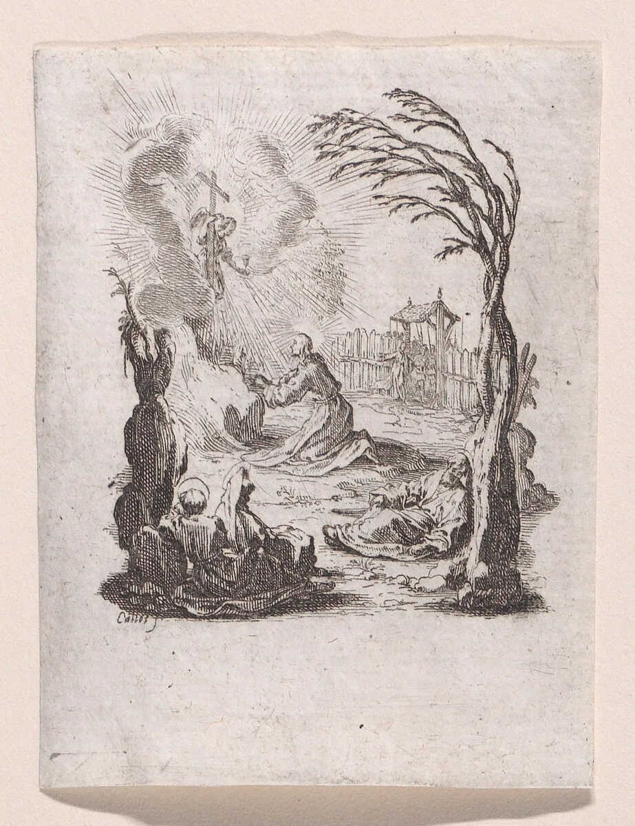 Jésus au Jardin des Oliviers (Jesus in the Garden of Olives), from La Petite Passion (The Little Passion) — Jacques Callot