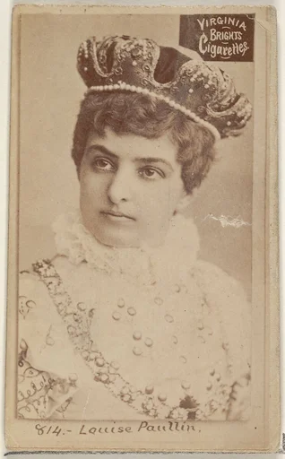 Card 814, Louise Paullin, from the Actors and Actresses series (N45, Type 2) for Virginia Brights Cigarettes