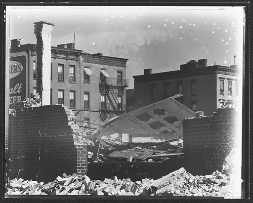 [York Garage Demolition Site, East 92nd Street, New York City]