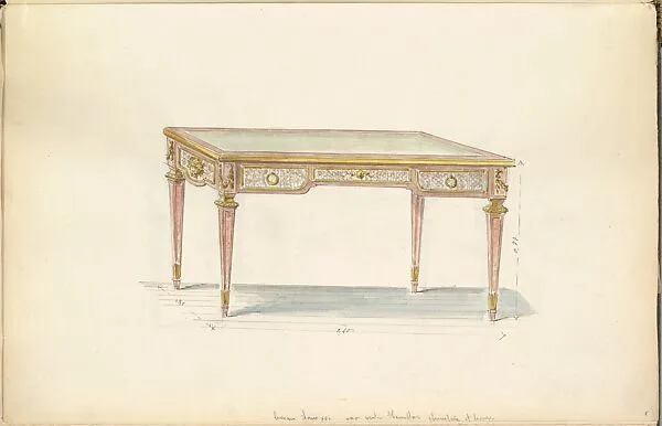Design for a Louis XVI Period Style Desk — Mewès and Davis|Charles-Frédéric Mewès|Arthur Joseph Davis