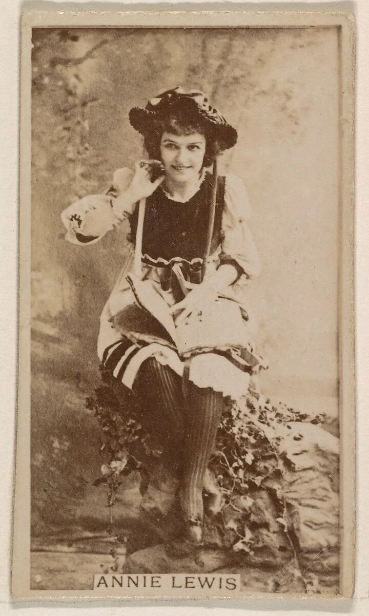 Annie Lewis, from the Actresses series (N245) issued by Kinney Brothers to promote Sweet Caporal Cigarettes — Kinney Brothers Tobacco Company