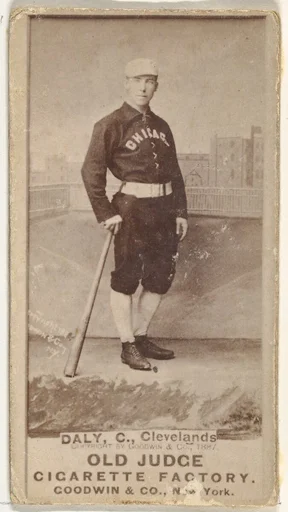 Hugh Ignatius Daily, Catcher, Cleveland, from the Old Judge series (N172) for Old Judge Cigarettes