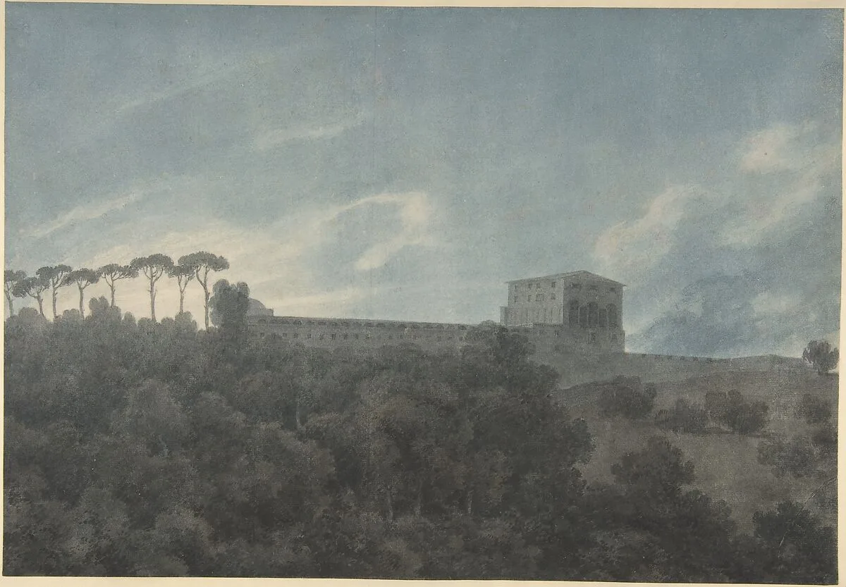 View of the Villa Lante on the Janiculum in Rome — John Robert Cozens