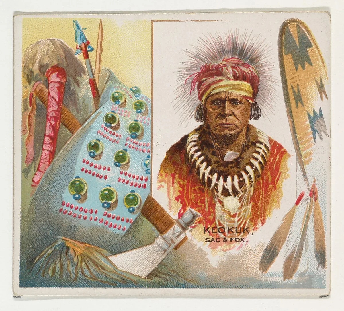 Keokuk, Sac & Fox, from the American Indian Chiefs series (N36) for Allen & Ginter Cigarettes — Allen & Ginter