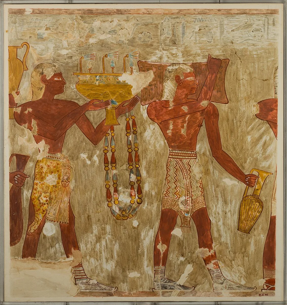 Cretans Bringing Gifts of Metal and Jewelry, Tomb of Rekhmire — Nina de Garis Davies