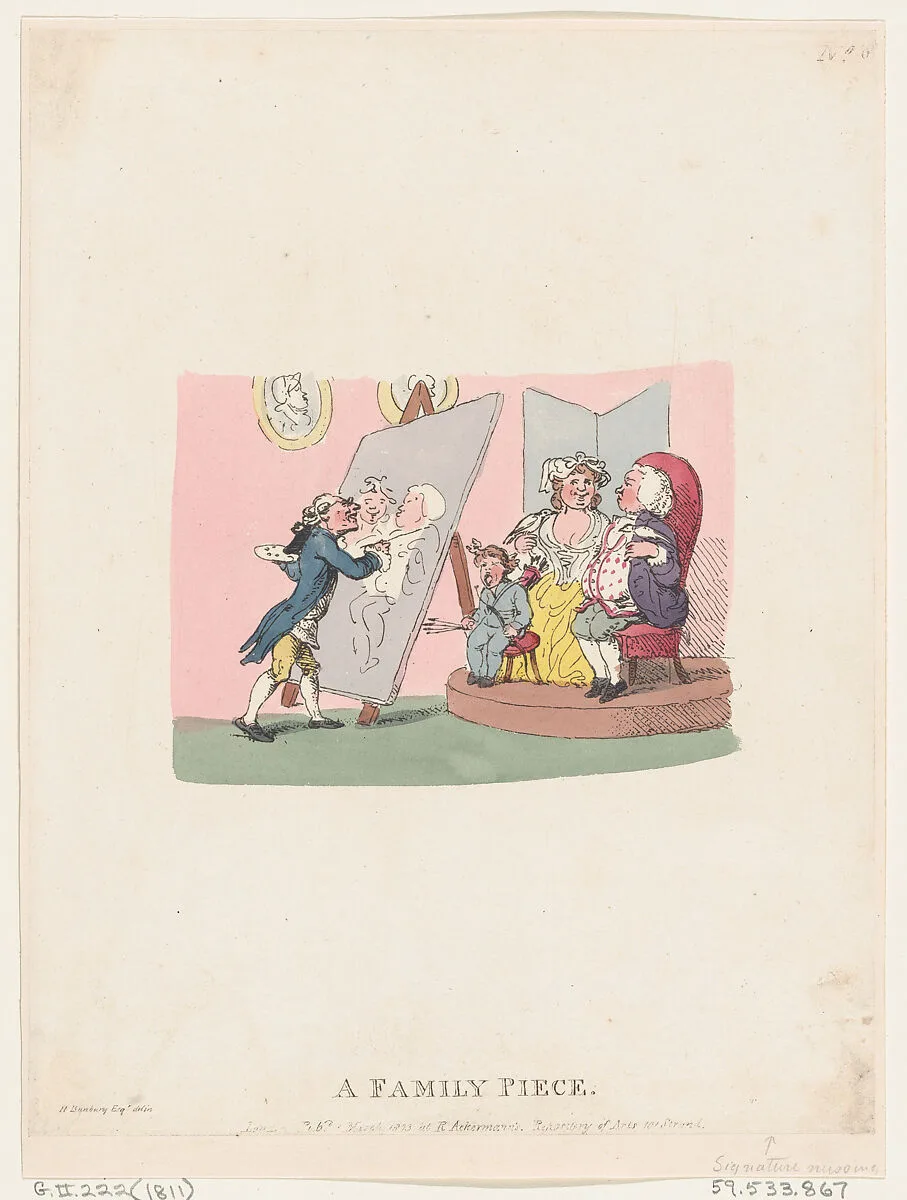 A Family Piece — Thomas Rowlandson|Rudolph Ackermann, London|Henry William Bunbury