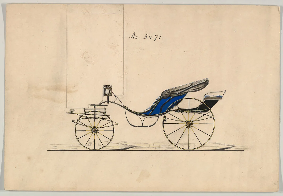 Design for Cabriolet or Victoria, no. 3471 — Brewster & Co.