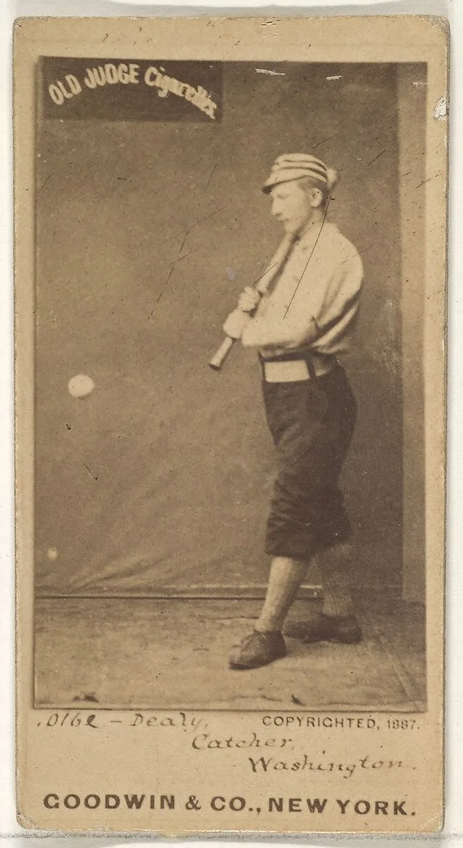 Patrick "Pat" E. Dealy, Catcher, Washington Nationals, from the Old Judge series (N172) for Old Judge Cigarettes — Goodwin & Company