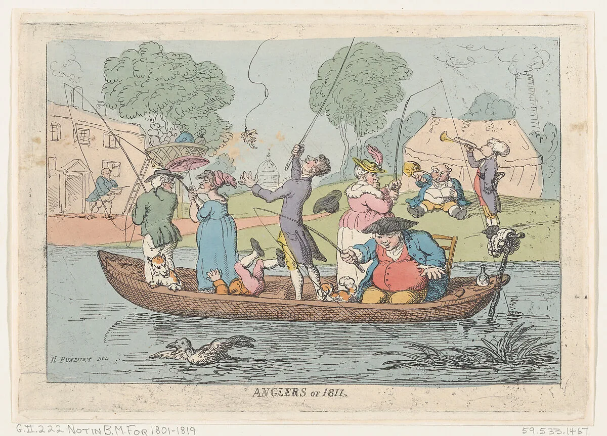 Anglers of 1811 — Henry William Bunbury|Thomas Rowlandson