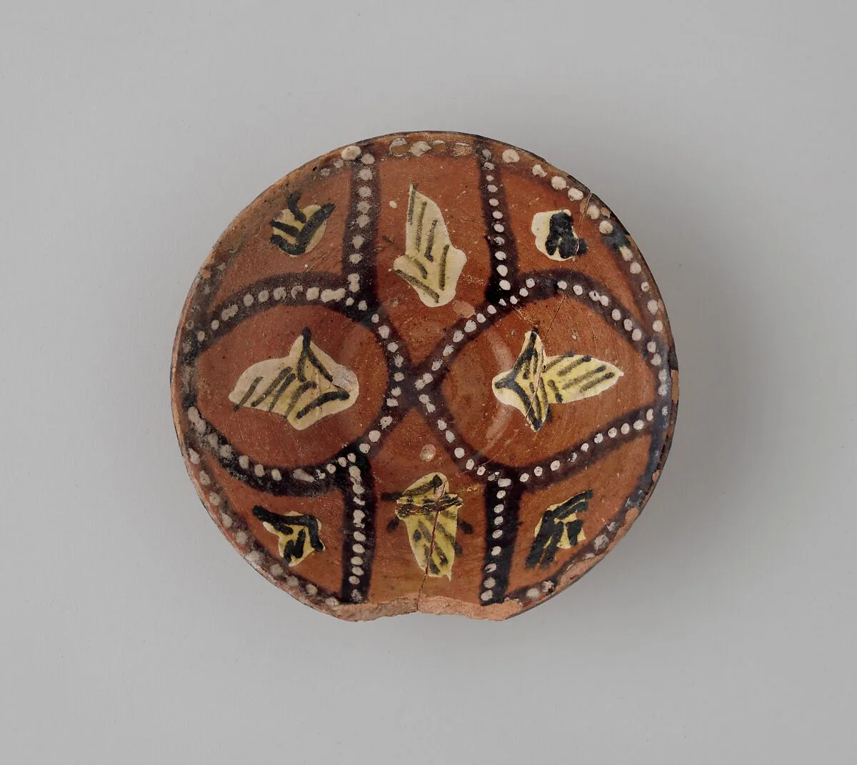 Bowl with Polychrome Decoration on a Red Slip Ground — Unknown