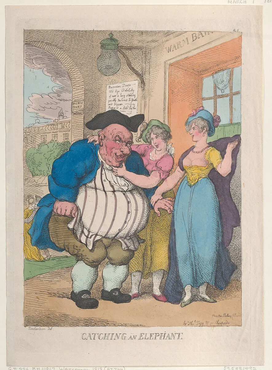 Catching an Elephant — Thomas Rowlandson|Thomas Tegg