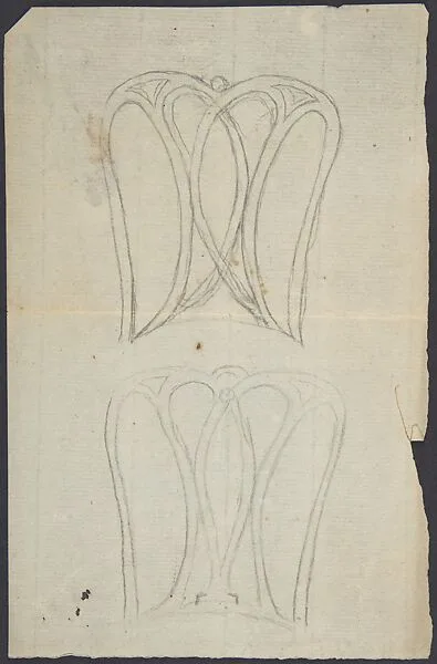 Two designs for chair backs — Unknown