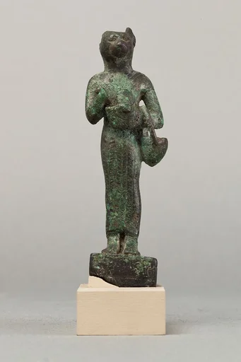 Bastet with lion-headed aegis and basket