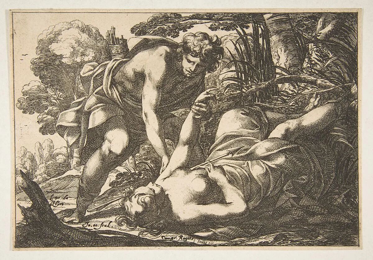 Apollo and Clytie — Laurent de La Hyre|Francois de Poilly