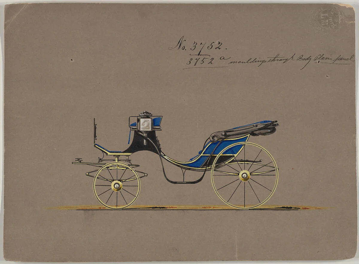 Design for Cabriolet or Victoria, no. 3752 — Brewster & Co.