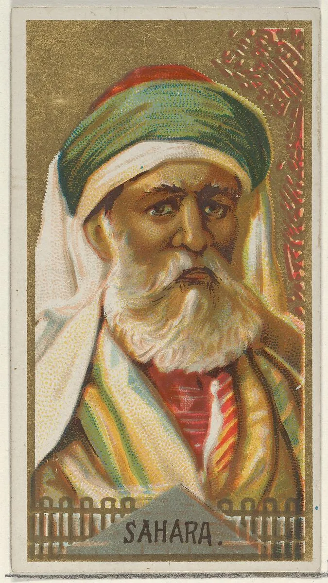 Sahara, from the Types of All Nations series (N24) for Allen & Ginter Cigarettes — George S. Harris & Sons|Allen & Ginter